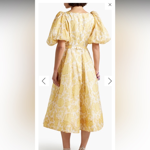 NWOT ZIMMERMANN Postcard floral-print linen and silk-blend midi dress  size 2AU - Picture 2 of 9